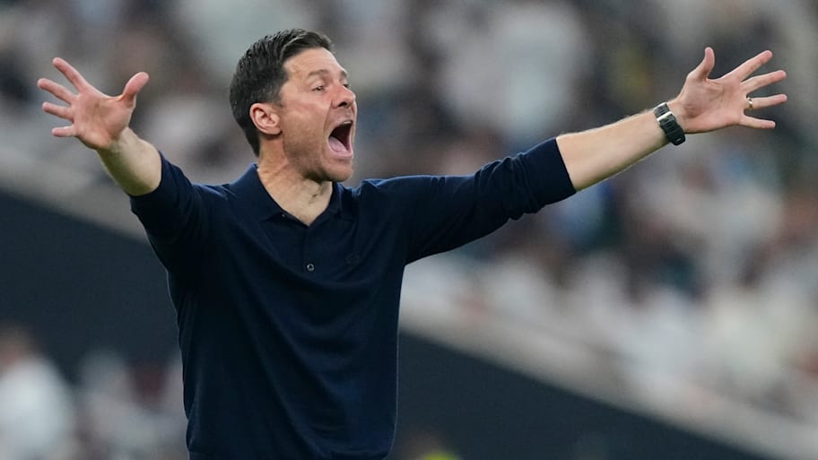 Xabi Alonso shouting.