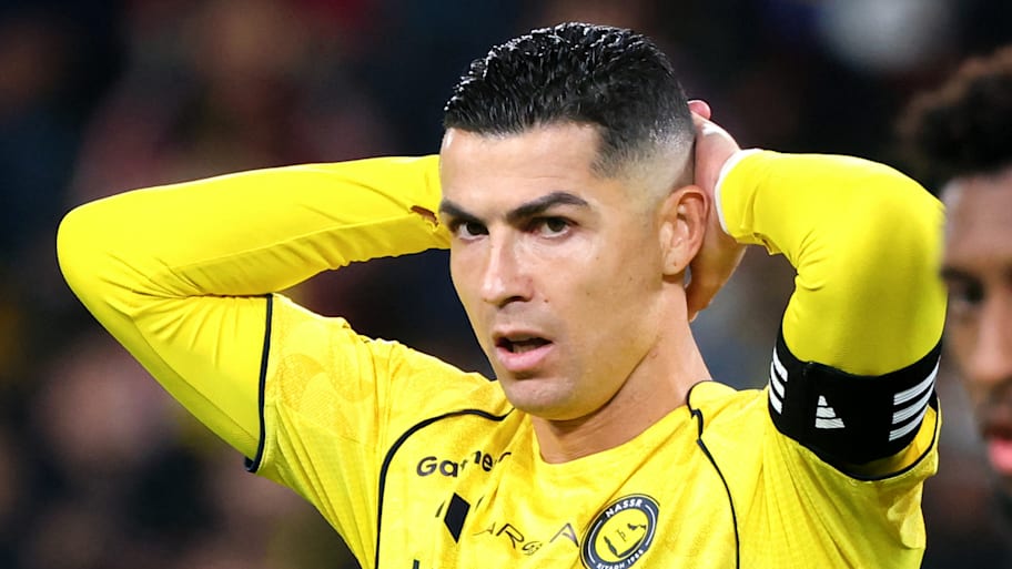 Cristiano Ronaldo looking upset.