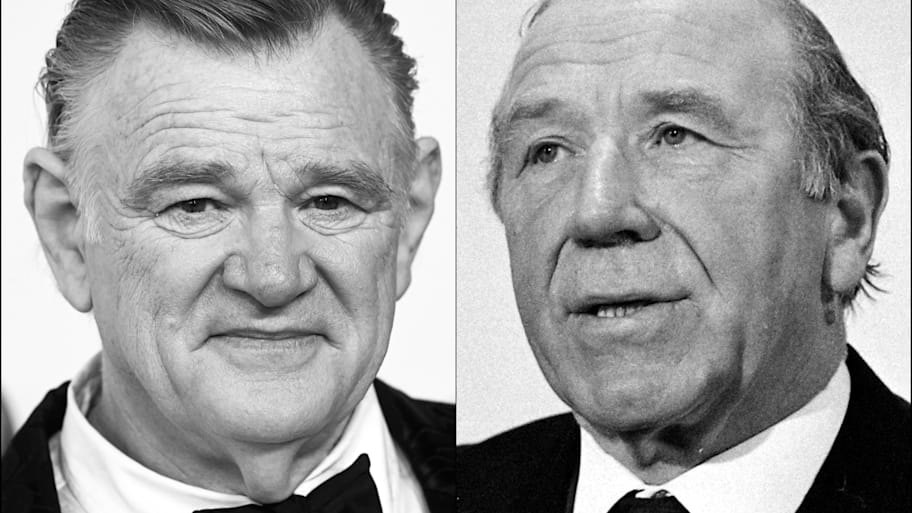 Brendan Gleeson (left) and Sir Matt Busby.