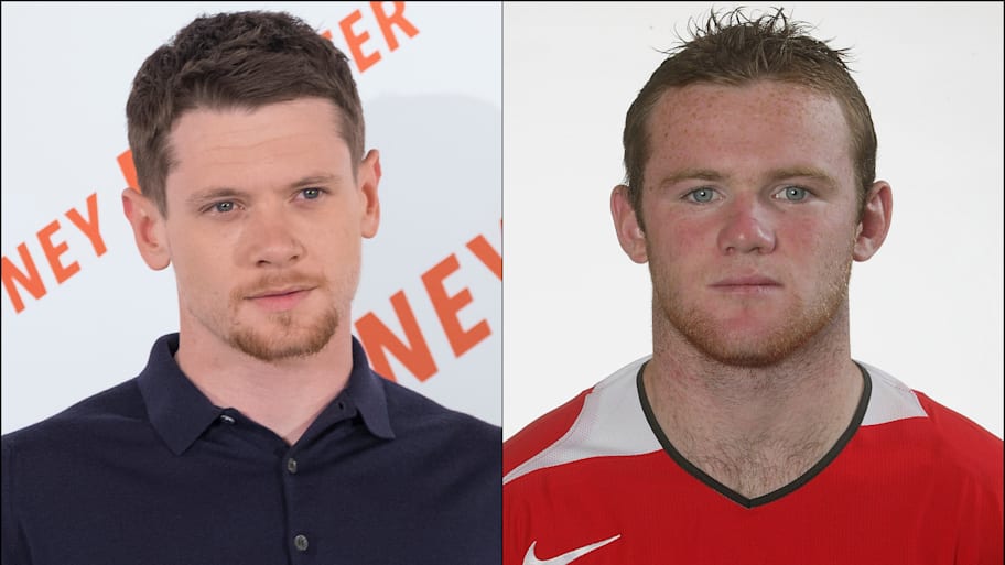 Jack O’Connell (left) and Wayne Rooney.
