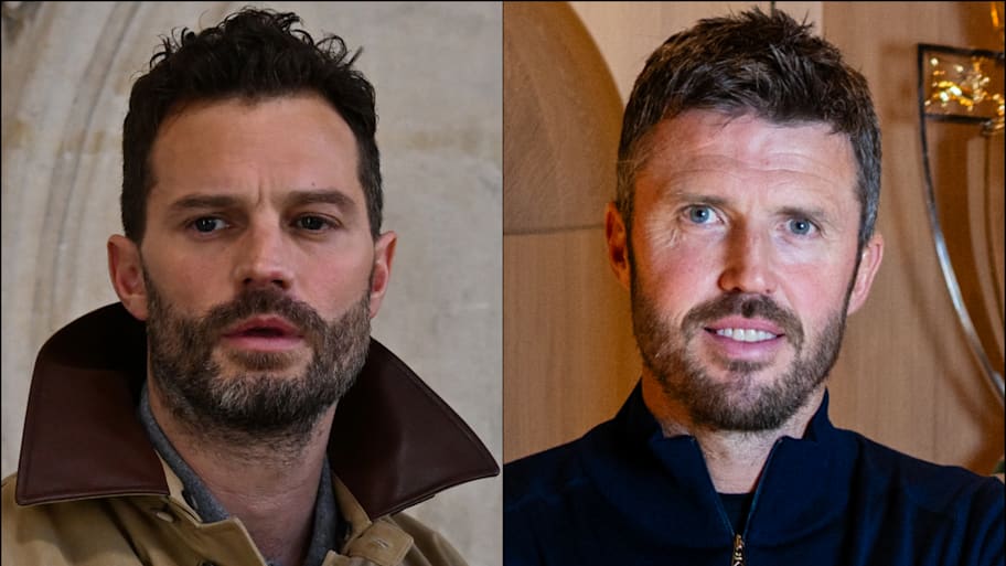 Jamie Dornan (left) and Michael Carrick.