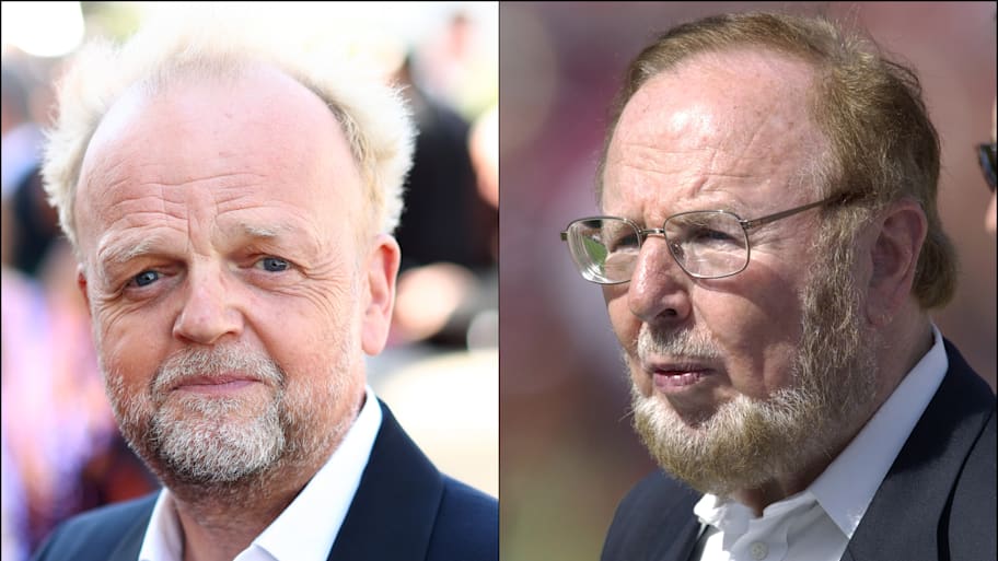 Toby Jones (left) and Malcolm Glazer.