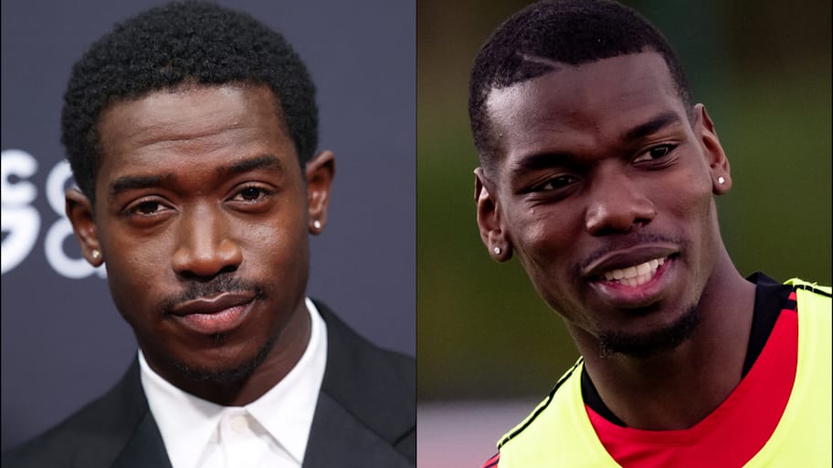 Damson Idris (left) and Paul Pogba.