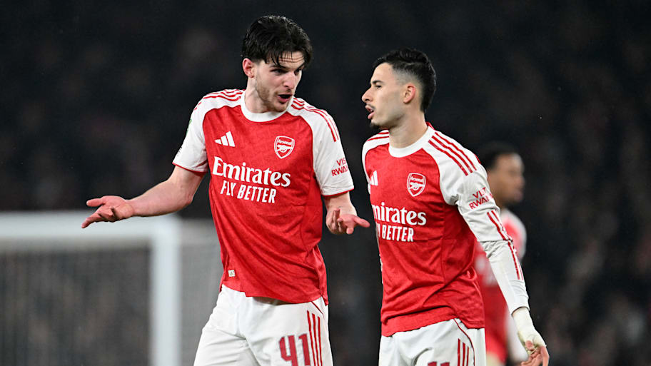 Declan Rice (left) and Gabriel Martinelli.