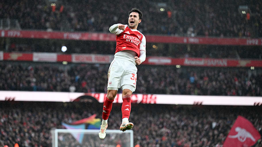 Martín Zubimendi celebrating.