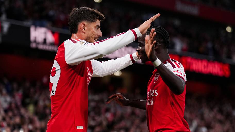 Kai Havertz (left) and Bukayo Saka.