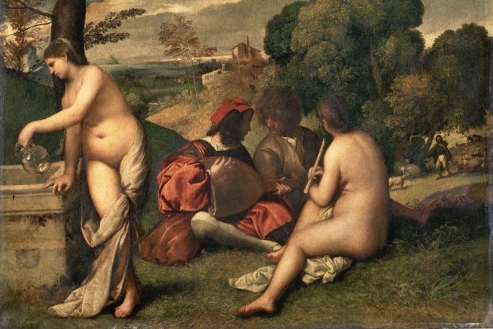 Titian and/or Giorgione, ‘The Pastoral Concert’ (ca. 1510).