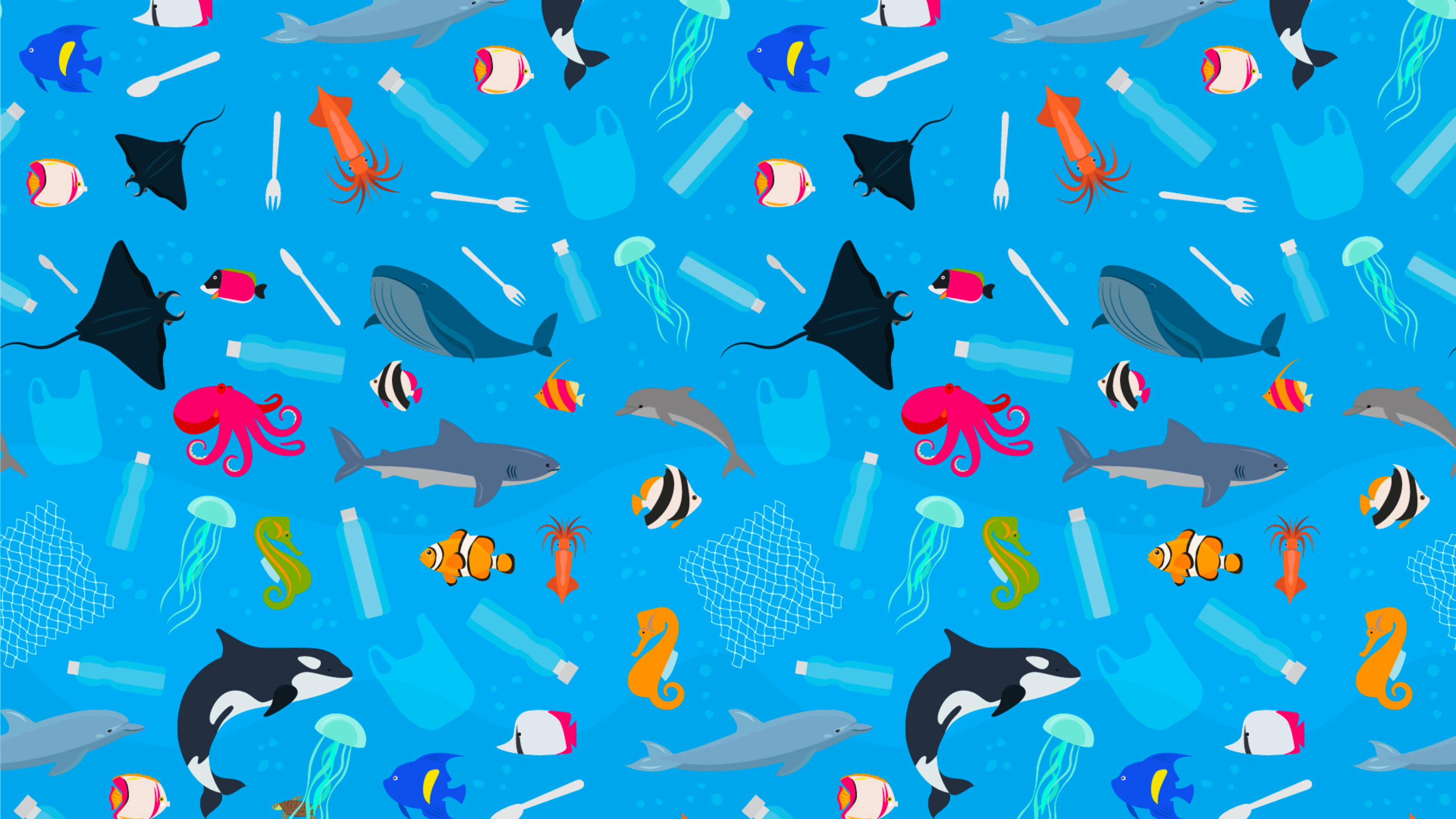 Spot the Turtle Among the Plastic Waste in This Ocean-Themed Brainteaser