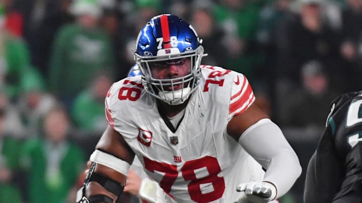 New York Giants offensive tackle Andrew Thomas (78).