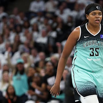 After putting up a double double in Game 1 against the Lynx and 17 critical points in Game 5, Jonquel Jones was crowned Finals MVP and brought New York its first WNBA title.