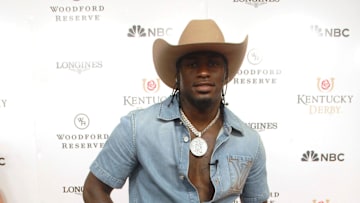 Carolina Panthers football player Xavier Legette on the Kentucky Derby red carpet. May 03, 2025