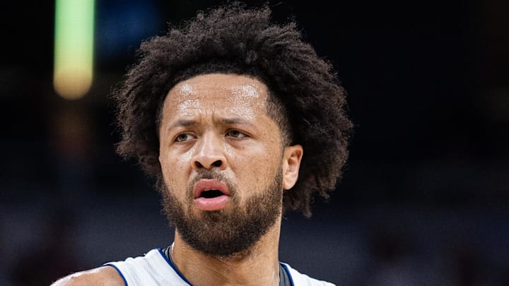 Apr 12, 2026; Indianapolis, Indiana, USA;  Detroit Pistons guard Cade Cunningham (2): Trevor Ruszkowski-Imagn Images