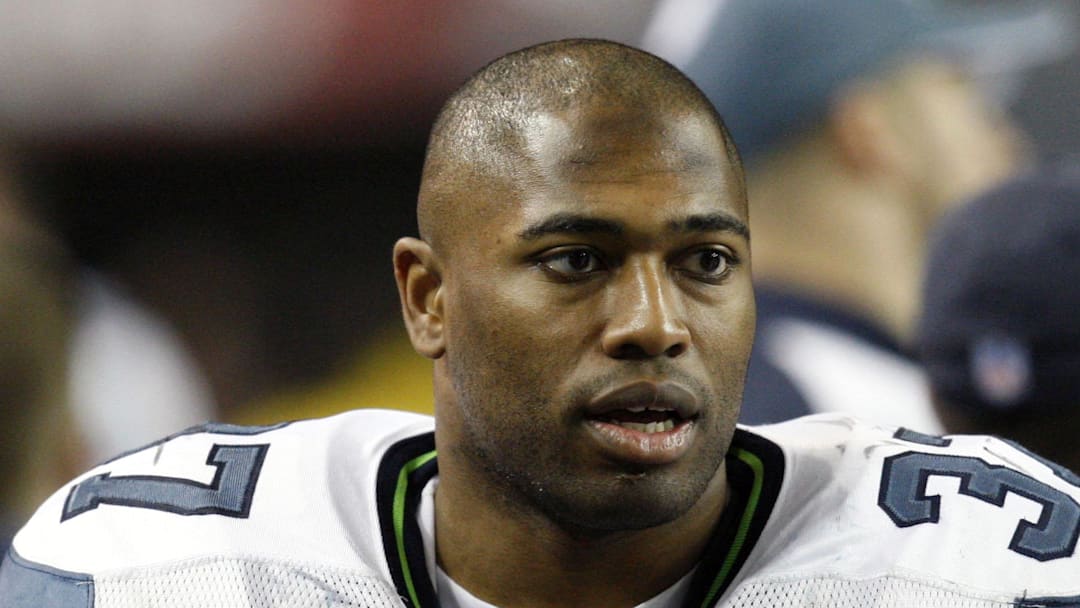 December 30, 2007; Atlanta, GA, USA; Seattle Seahawks running back (37) Shaun Alexander on the sideline during the game against the Atlanta Falcons in the second half at the Georgia Dome. The Falcons defeated the Seahawks 44 to 41. 