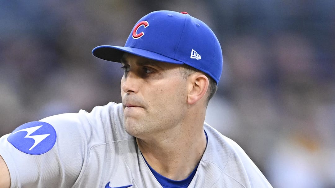 Apr 27, 2026; San Diego, California, USA; Chicago Cubs starting pitcher Matthew Boyd (16) delivers during the first inning against the San Diego Padres at Petco Park. Mandatory Credit: Denis Poroy-Imagn Images