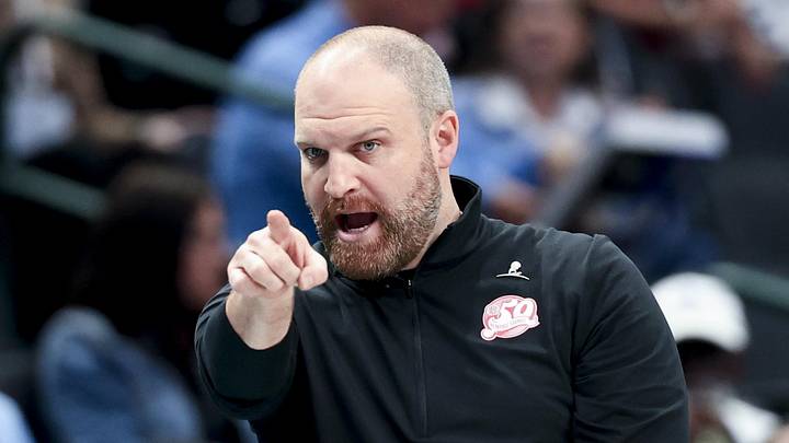 Mar 7, 2025; Dallas, Texas, USA;  Memphis Grizzlies head coach Taylor Jenkins reacts during the game against the Dallas Mavericks at American Airlines Center. Mandatory Credit: Kevin Jairaj-Imagn Images