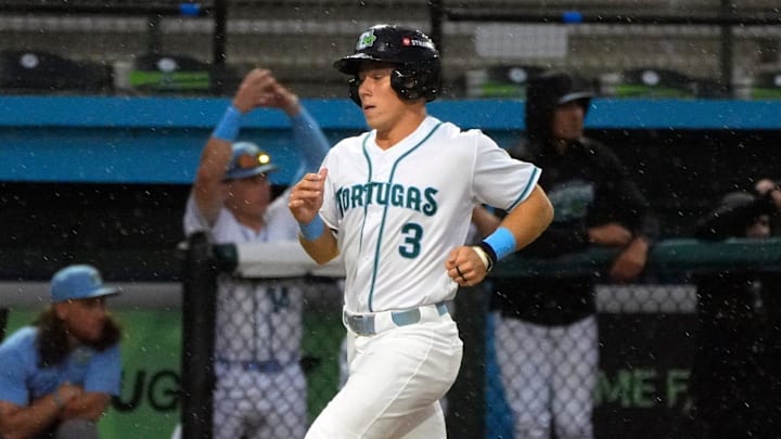Daytona Tortugas Sammy Stafura trots to home plate