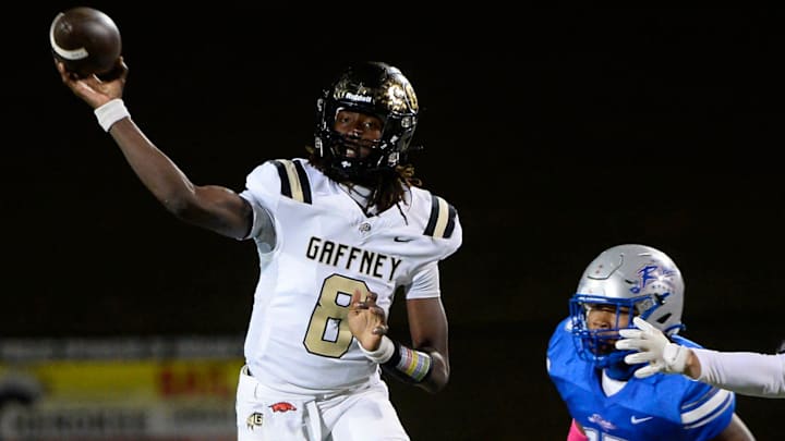 Jayvon Gilmore is no longer enrolled at Gaffney High School, as the Arkansas commit played there as a junior in 2024 and through the first three games of 2025.