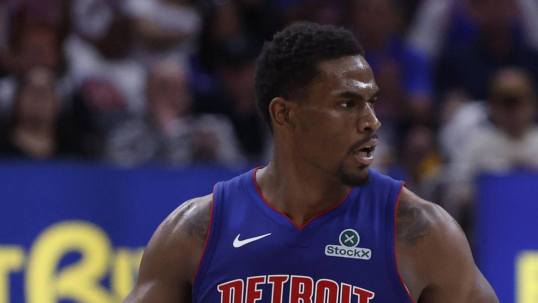 May 17, 2026; Detroit, Michigan, USA; Detroit Pistons center Jalen Duren (0) is congratulated by guard Caris LeVert (8) after scoring in the first half against the Cleveland Cavaliers during game seven of the second round of the 2026 NBA Playoffs at Little Caesars Arena. Mandatory Credit: Rick Osentoski-Imagn Images May 17, 2026; Detroit, Michigan, USA; Detroit Pistons center Jalen Duren (0) is congratulated by guard Caris LeVert (8) after scoring in the first half against the Cleveland Cavaliers during game seven of the second round of the 2026 NBA Playoffs at Little Caesars Arena. Mandatory Credit: Rick Osentoski-Imagn Images