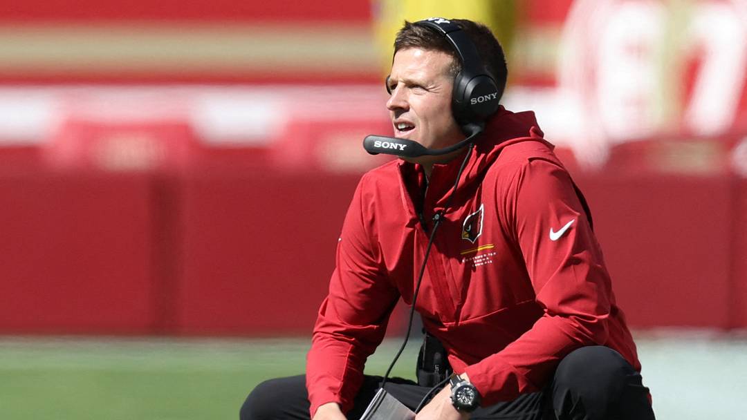 Sep 27, 2026; Santa Clara, California, USA;  Arizona Cardinals head coach Mike LaFleur in the second quarter against the San Francisco 49ers at Levi's Stadium.  Mandatory Credit: Sergio Estrada-Imagn Images