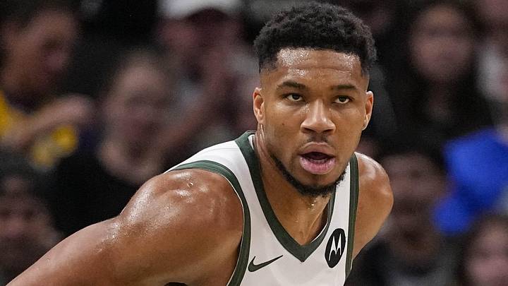 Nov 15, 2025; Milwaukee, Wisconsin, USA;  Milwaukee Bucks forward Giannis Antetokounmpo (34) during the game against the Los Angeles Lakers at Fiserv Forum. Mandatory Credit: Jeff Hanisch-Imagn Images