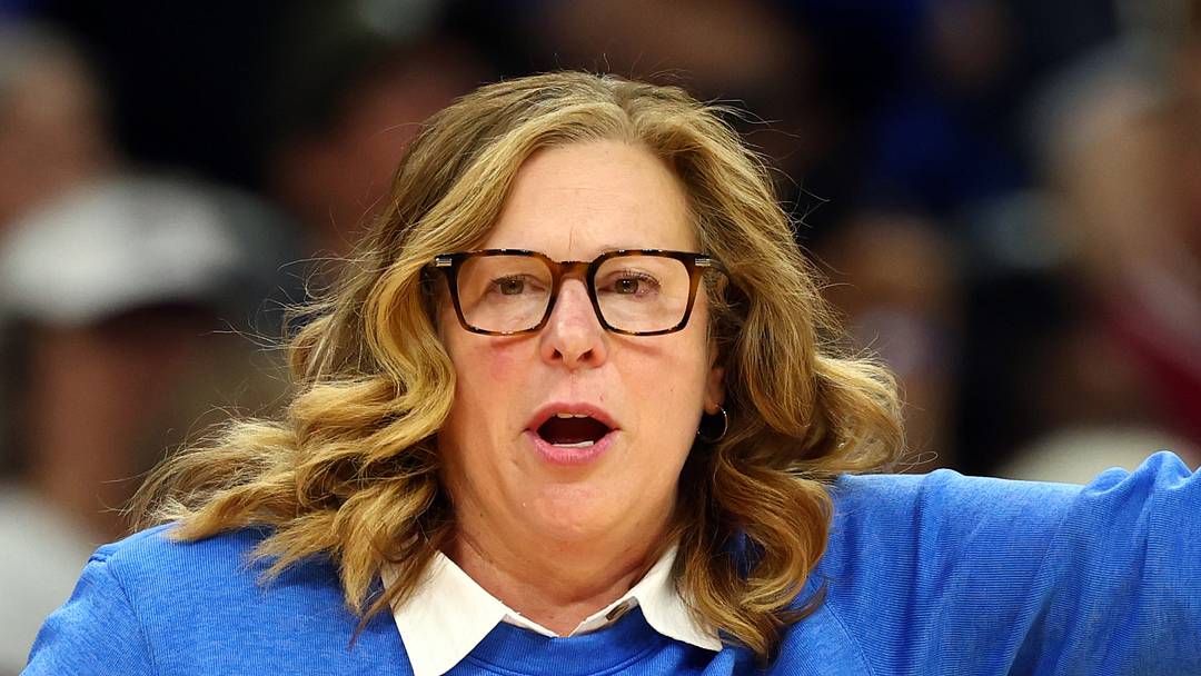 Apr 5, 2026; Phoenix, AZ, USA; UCLA Bruins head coach Cori Close against the South Carolina Gamecocks during the National Championship game of the women's 2026 NCAA Tournament at Mortgage Matchup Center. Mandatory Credit: Mark J. Rebilas-Imagn Images