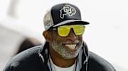 Apr 19, 2025; Boulder, CO, USA; Colorado Buffaloes head coach Deion Sanders during the spring game at Folsom Field. Mandatory Credit: Isaiah J. Downing-Imagn Images