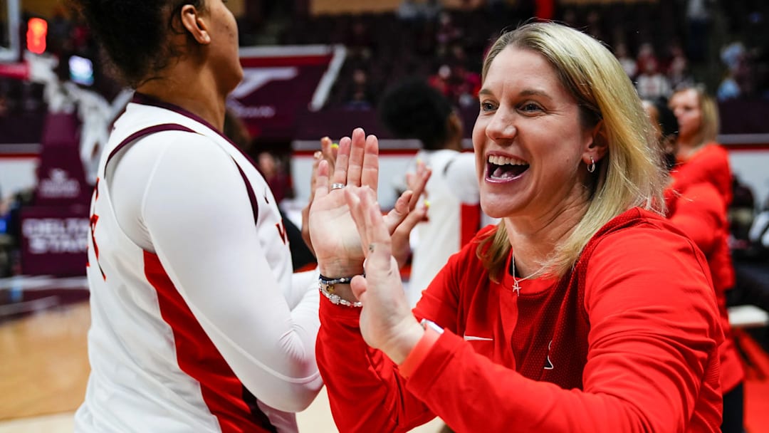 Megan Duffy Celebrating Hokies' 500th Win in Cassell Coliseum Megan Duffy Celebrating Hokies' 500th Win in Cassell Coliseum