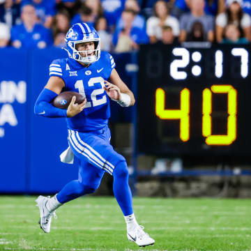 BYU QB Jake Retzlaff against Southern Illinois