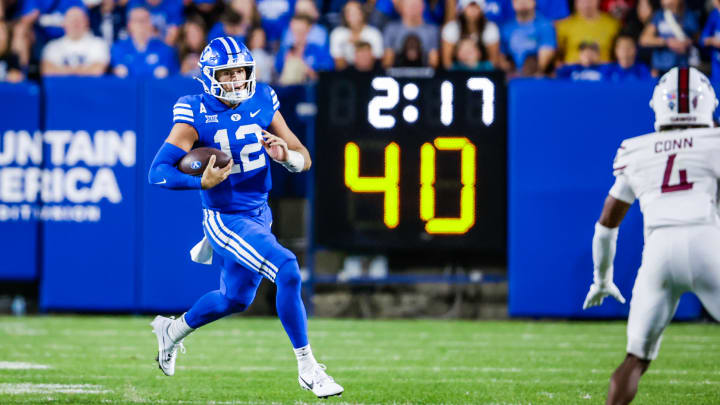 BYU QB Jake Retzlaff against Southern Illinois