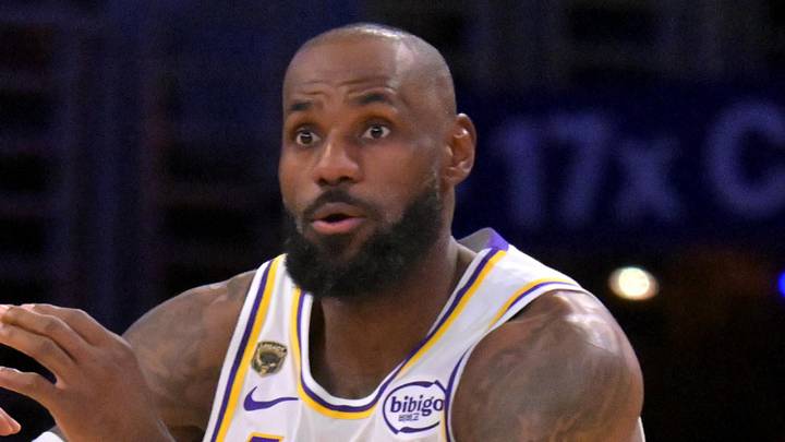 May 9, 2026; Los Angeles, California, USA; Oklahoma City Thunder guard Shai Gilgeous-Alexander (2) defends Los Angeles Lakers forward LeBron James (23) in the second half of game three of the second round of the 2026 NBA Playoffs at Crypto.com Arena. Mandatory Credit: Jayne Kamin-Oncea-Imagn Images
