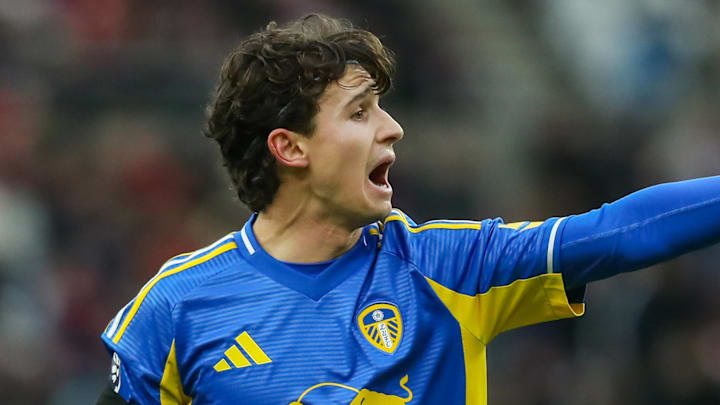 Brenden Aaronson's Leeds take on Manchester United on Sunday.