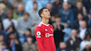 Schaute nicht besonders gut gelaunt drein: Cristiano Ronaldo während ManUniteds Auswärtsspiel bei Leicester City