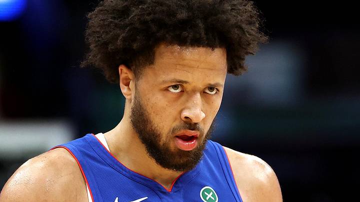 Detroit Pistons guard Cade Cunningham (2) looks on during the first half against the Washington Wizards at Capital One Arena on Mar 17, 2026.