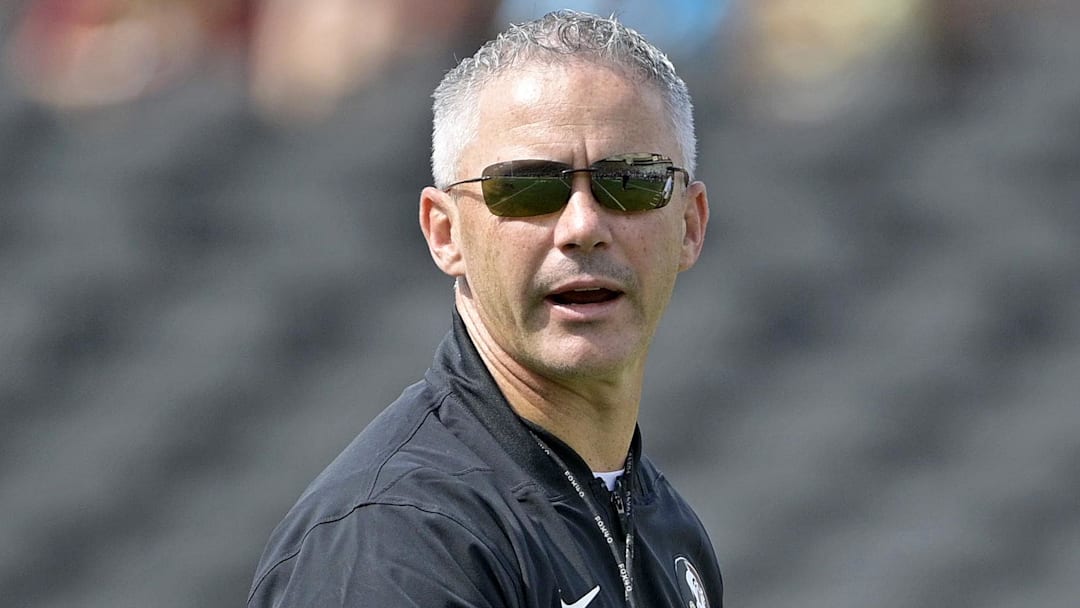 Sep 6, 2025; Tallahassee, Florida, USA; Florida State Seminoles head coach Mike Norvell before the game against the East Texas A&M Lions at Doak S. Campbell Stadium. Mandatory Credit: Melina Myers-Imagn Images Sep 6, 2025; Tallahassee, Florida, USA; Florida State Seminoles head coach Mike Norvell before the game against the East Texas A&M Lions at Doak S. Campbell Stadium. Mandatory Credit: Melina Myers-Imagn Images