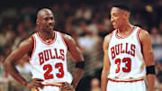 Michael Jordan y Scottie Pippen cuando eran compañeros en los Chicago Bulls de la NBA