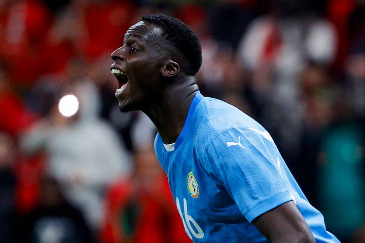 Edouard Mendy shouting.
