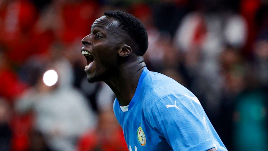 Edouard Mendy shouting.