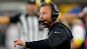 Nov 16, 2025; Inglewood, California, USA;  Los Angeles Rams head coach Sean McVay on the sidelines during the second half against the Seattle Seahawks at SoFi Stadium. Mandatory Credit: Jayne Kamin-Oncea-Imagn Images
