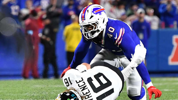Buffalo Bills pass rusher Von Miller is pictured.