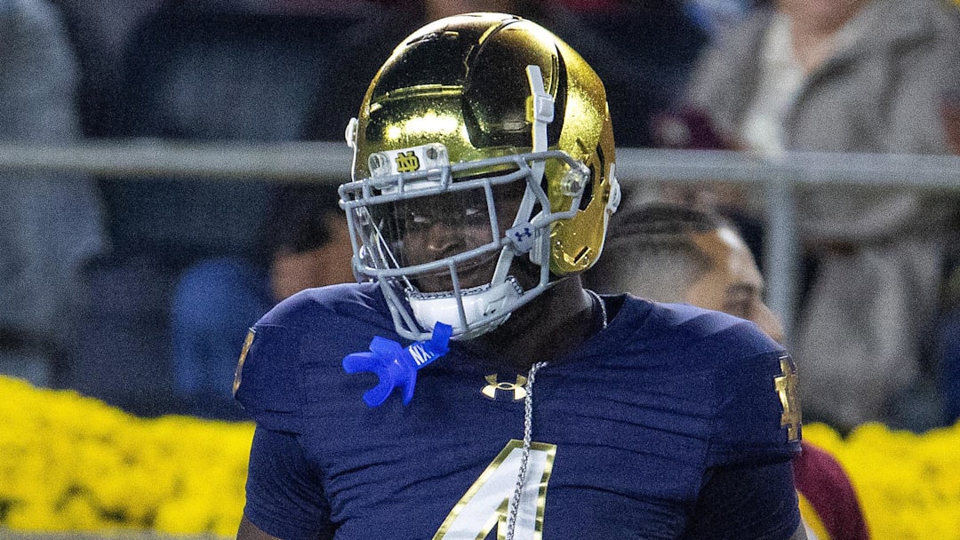 Notre Dame Fighting Irish - running back Jeremiyah Love Notre Dame Fighting Irish - running back Jeremiyah Love