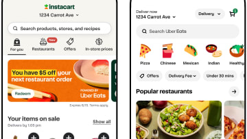 Instacart partners with Uber Eats to add restaurant delivery