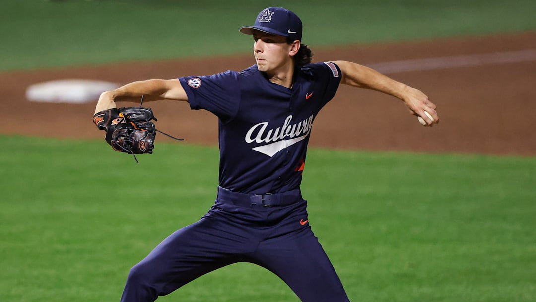 Jake Marciano allowed only two hits in 7 shutout innings as the Auburn Tigers opened SEC play with a 2-0 road win over Mizzou.