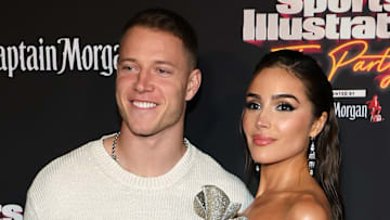 Christian McCaffrey and Olivia Culpo