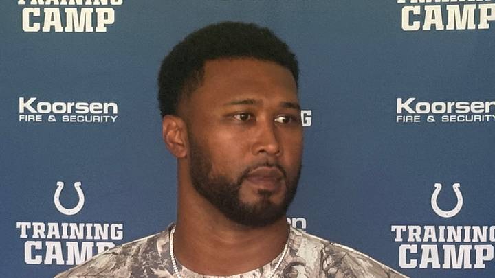 Indianapolis Colts DT DeForest Buckner speaks to the media