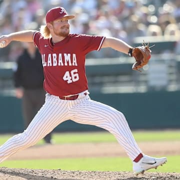 Alabama baseball's Coulson Buchanan (46) in 2024. (Image credit: Alabama Athletics)