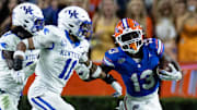 Florida Gators running back Jadan Baugh rushed for five touchdowns in last year's win over Kentucky.