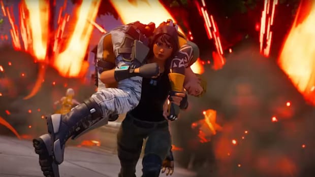 The Fortnite player is helping squad member in Reload mode.
