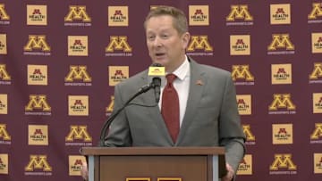 Niko Medved at his Gophers introductory press conference. 