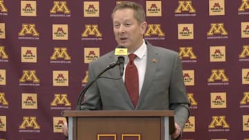 Niko Medved at his Gophers introductory press conference. 
