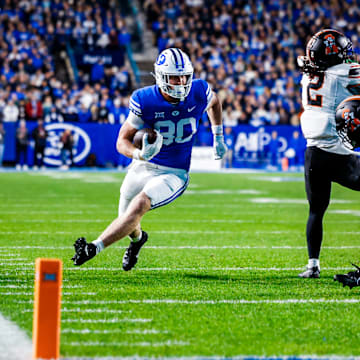 BYU tight end Ryner Swanson against Oklahoma State